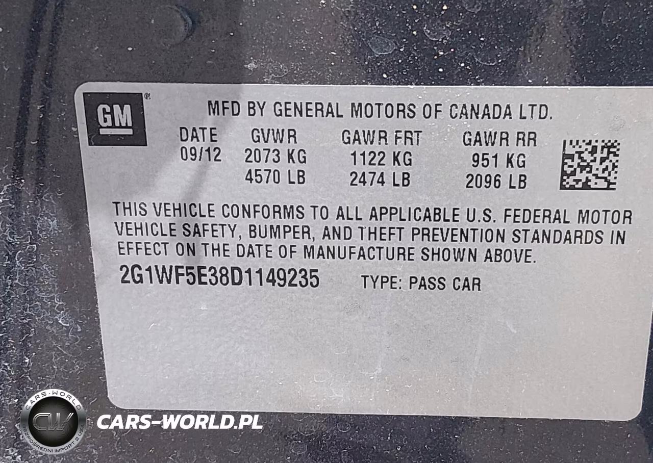 2013 Chevrolet Impala Ls VIN:2G1WF5E38D1149235 - 9