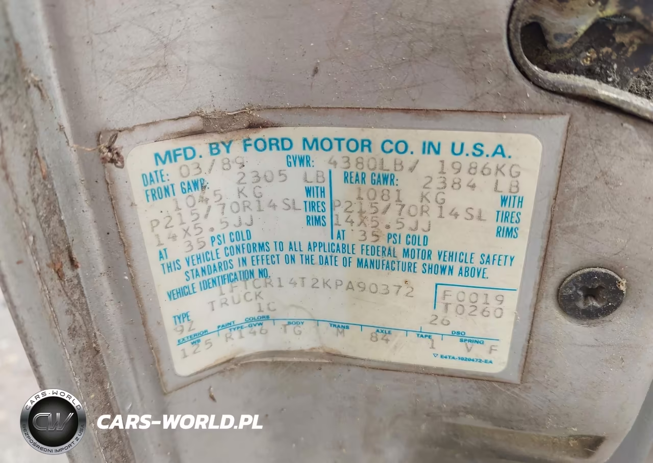 1989 Ford Ranger Super Cab VIN:1FTCR14T2KPA90372 - 9