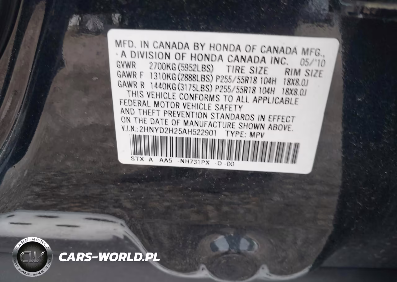 2010 Acura Mdx VIN:2HNYD2H25AH522901 - 9
