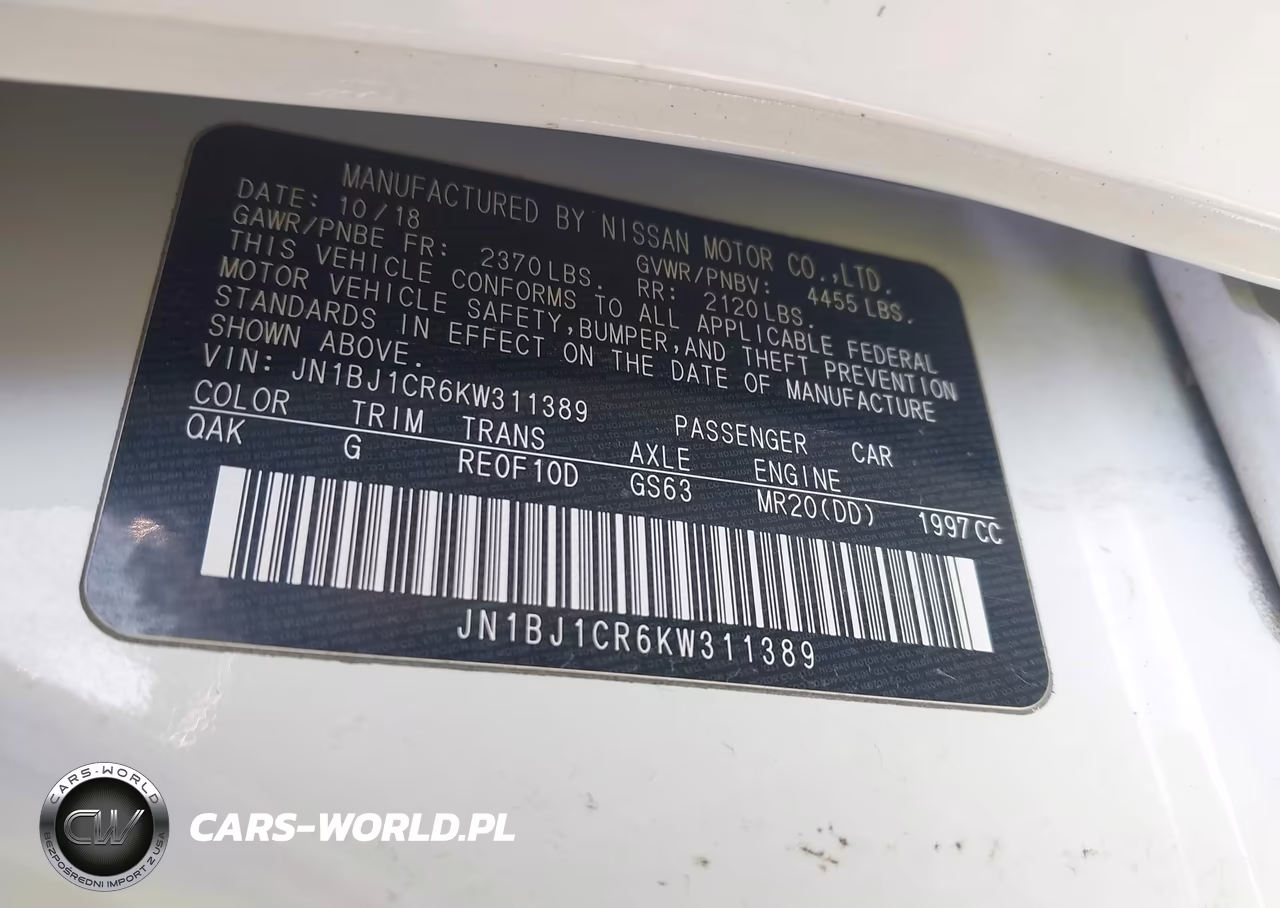 2019 Nissan Rogue Sport S VIN:JN1BJ1CR6KW311389 - 9