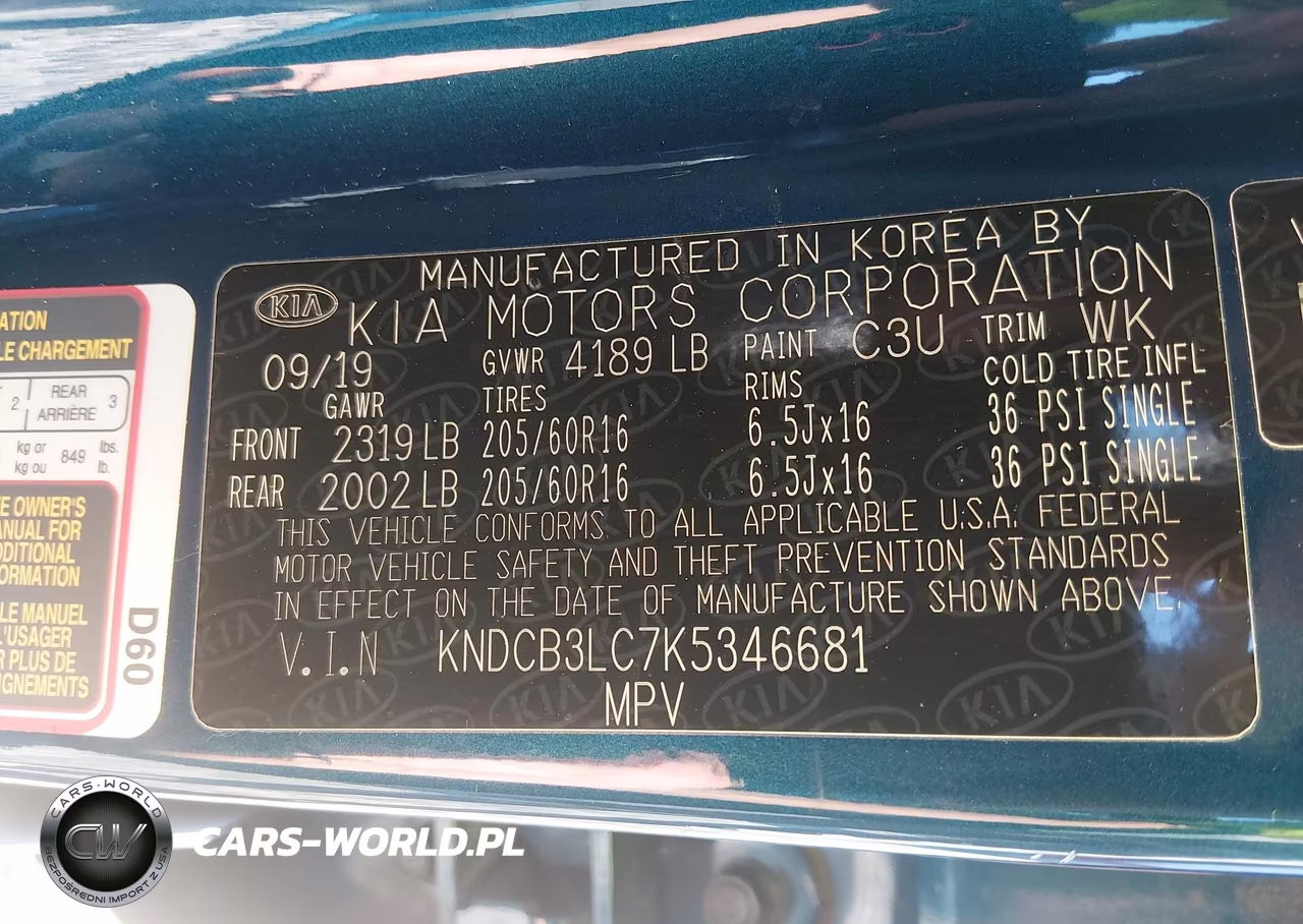 2019 Kia Niro Lx VIN:KNDCB3LC7K5346681 - 9