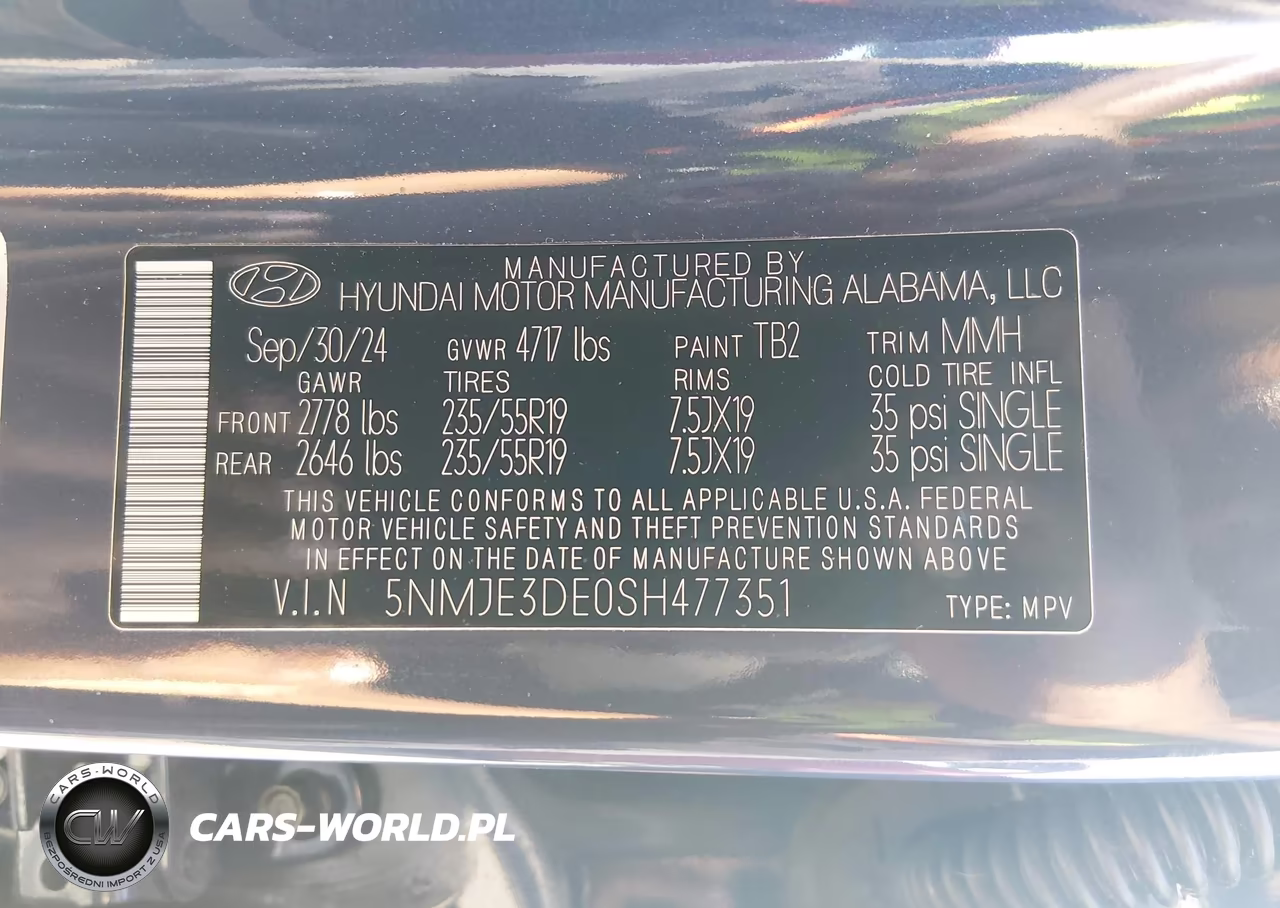 2025 Hyundai Tucson Limited VIN:5NMJE3DE0SH477351 - 9