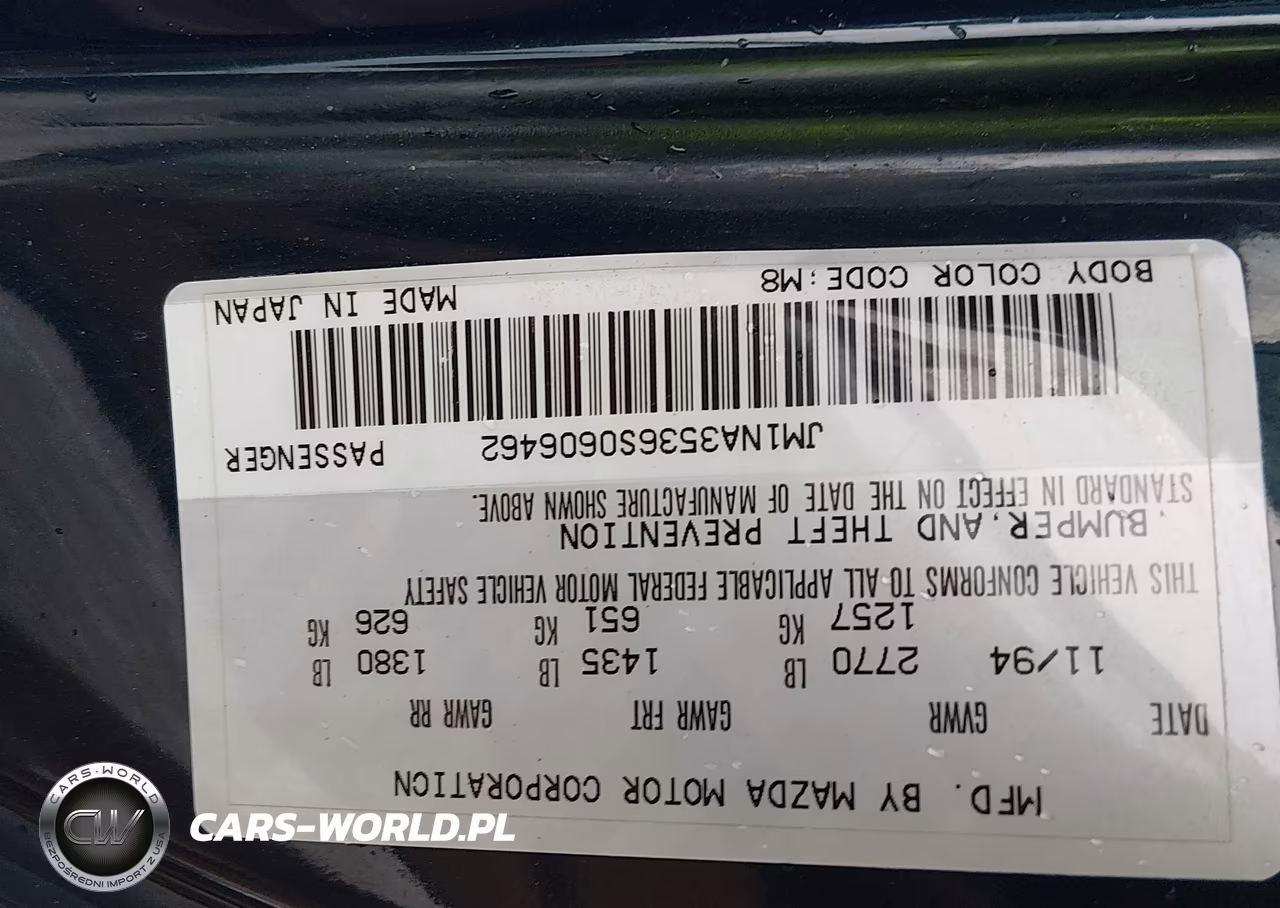 1995 Mazda Mx-5 Miata VIN:JM1NA3536S0606462 - 9