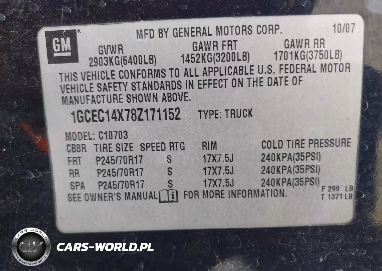 2008 Chevrolet Silverado 1500 Work Truck VIN:1GCEC14X78Z171152 - 9