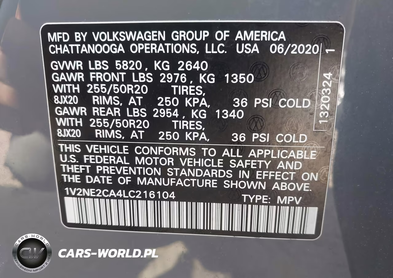 2020 Volkswagen Atlas Cross Sport 3.6L V6 Sel Premium VIN:1V2NE2CA4LC216104 - 9