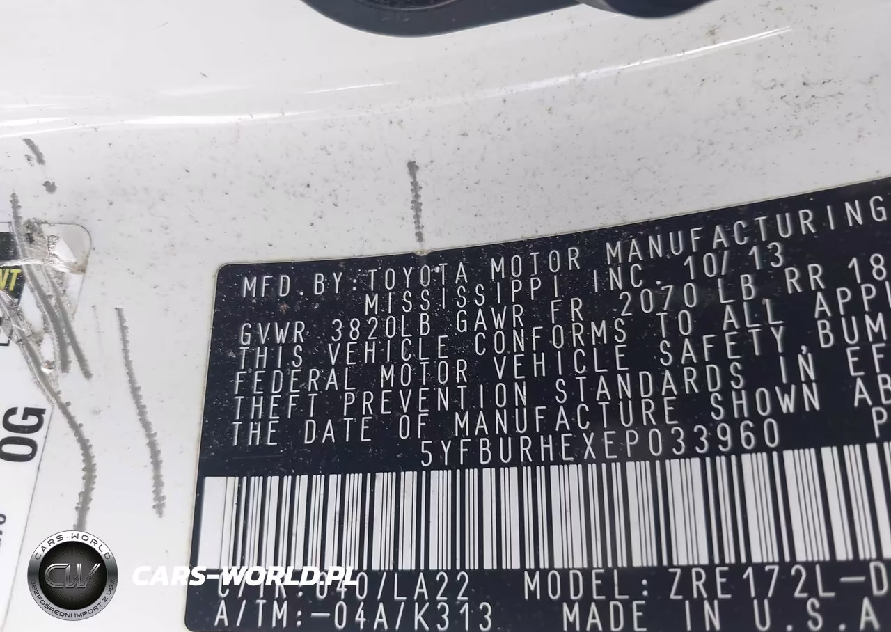 2014 Toyota Corolla Le Premium VIN:5YFBURHEXEP033960 - 9