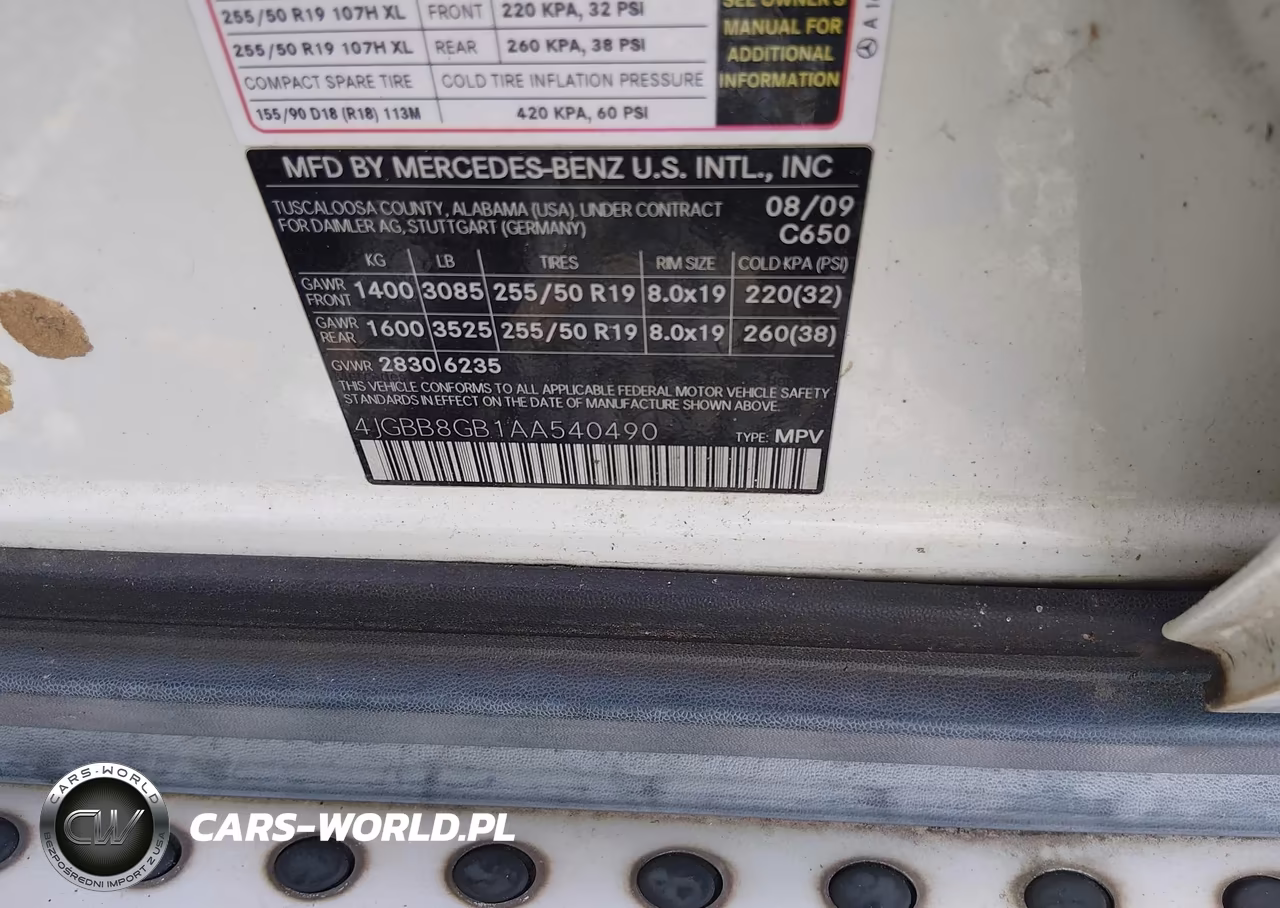 2010 Mercedes-Benz Ml 350 4Matic VIN:4JGBB8GB1AA540490 - 9