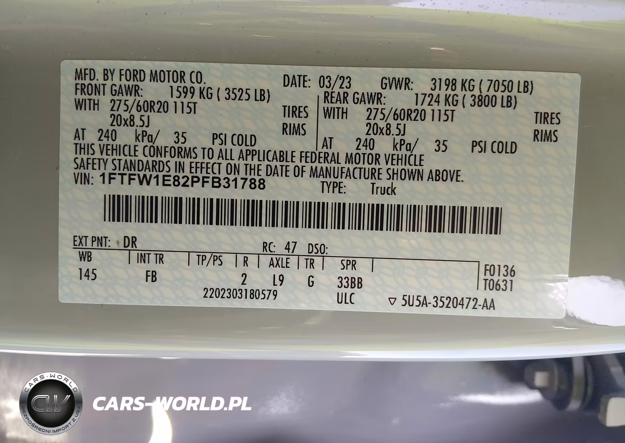 2023 Ford F-150 Xlt VIN:1FTFW1E82PFB31788 - 9