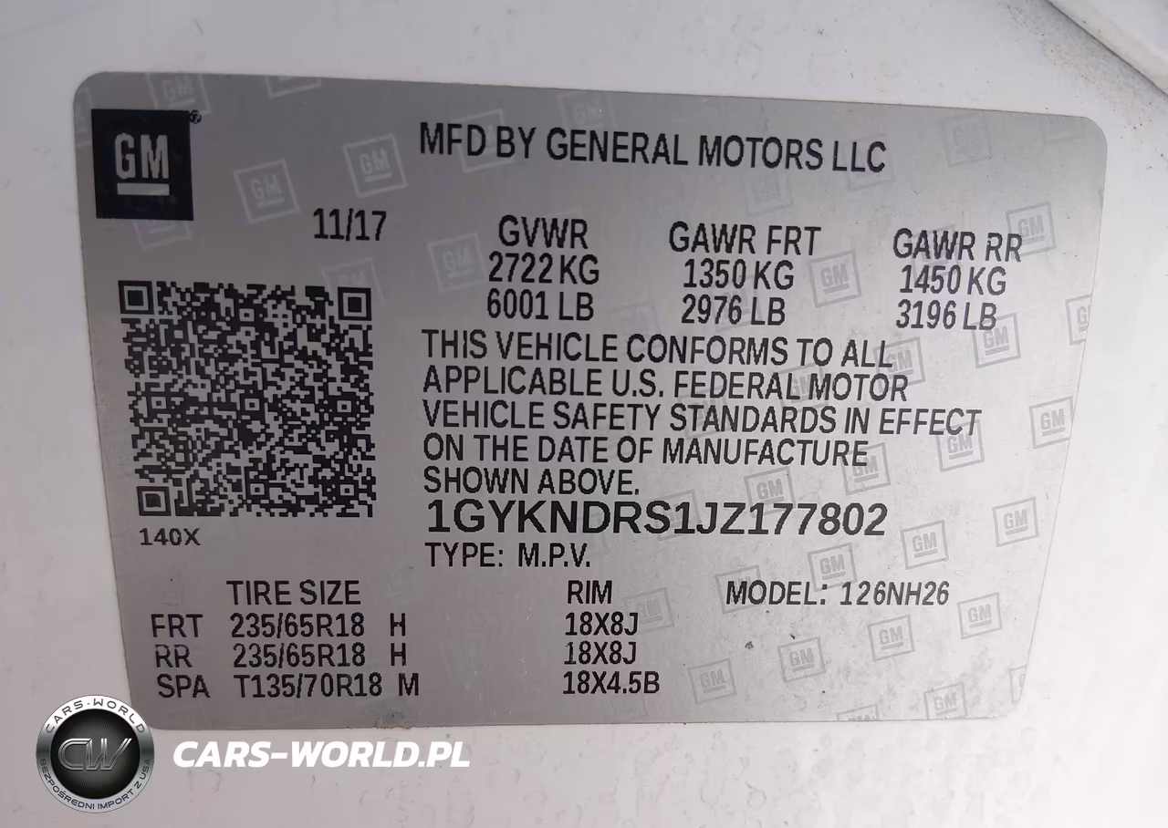 2018 Cadillac Xt5 Luxury VIN:1GYKNDRS1JZ177802 - 9