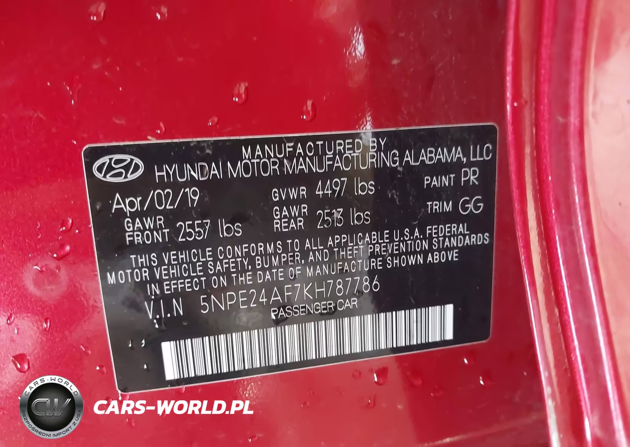 2019 Hyundai Sonata Se VIN:5NPE24AF7KH787786 - 9