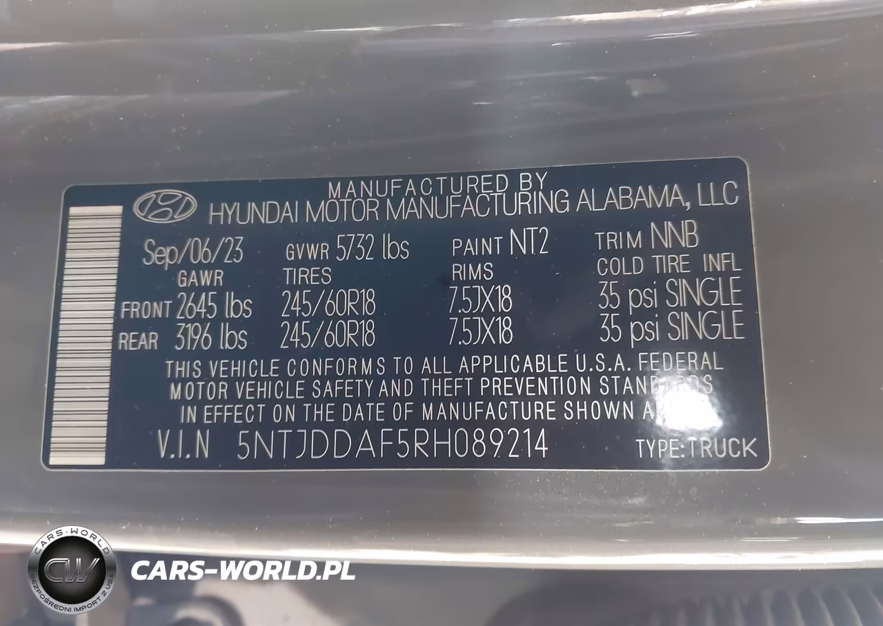 2024 Hyundai Santa Cruz Xrt VIN:5NTJDDAF5RH089214 - 9