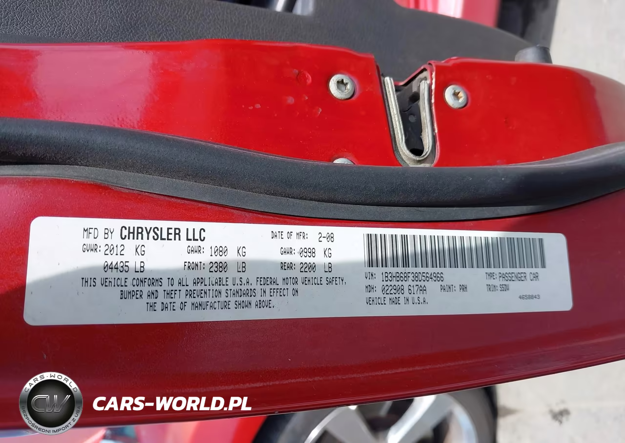 2008 Dodge Caliber Srt4 VIN:1B3HB68F38D564966 - 9