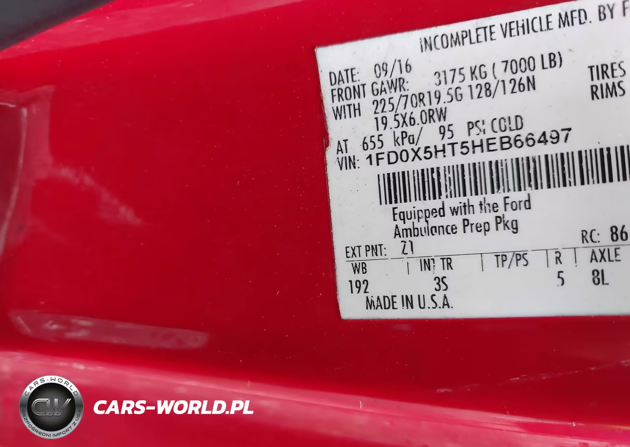 2017 Ford F-550 Chassis Xlt VIN:1FD0X5HT5HEB66497 - 8