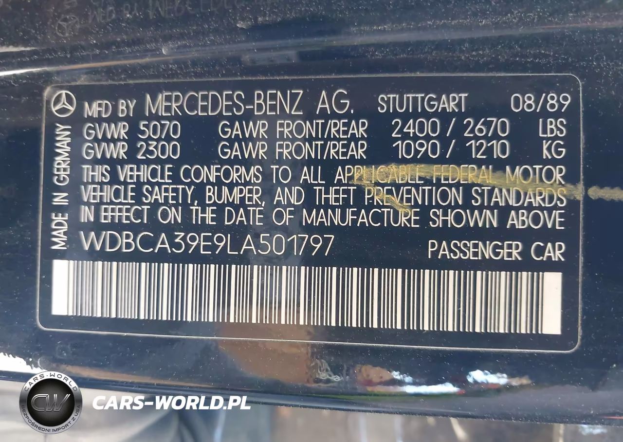 1990 Mercedes-Benz 560 Sel VIN:WDBCA39E9LA501797 - 9