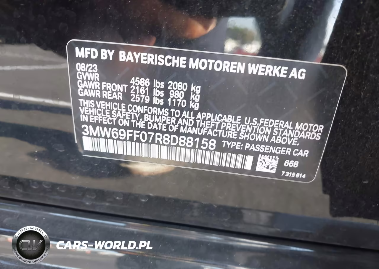 2024 BMW 330I VIN:3MW69FF07R8D88158 - 9
