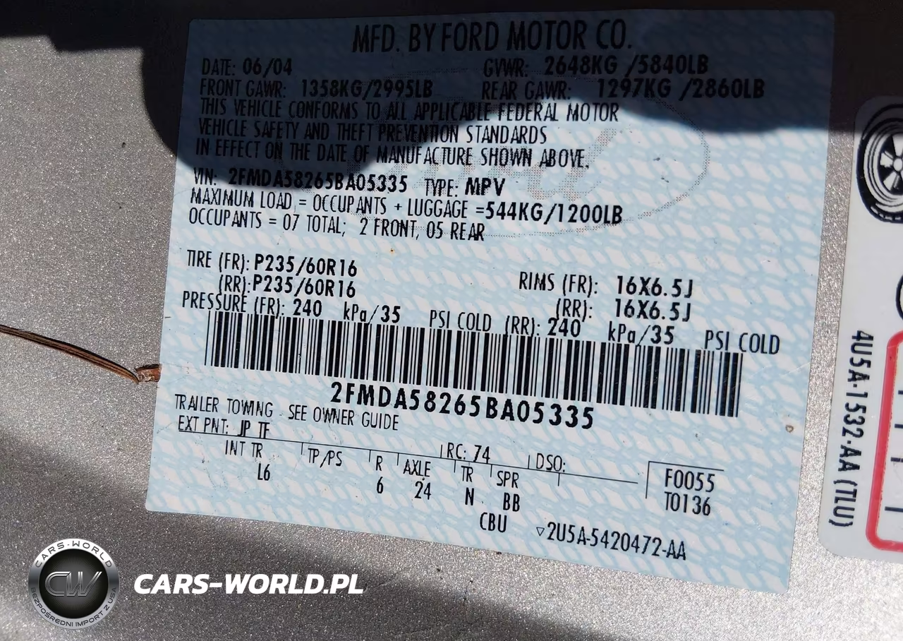 2005 Ford Freestar Limited VIN:2FMDA58265BA05335 - 9