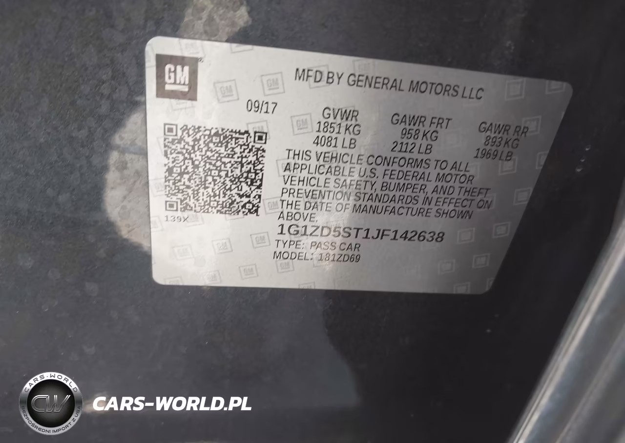 2018 Chevrolet Malibu Lt VIN:1G1ZD5ST1JF142638 - 9