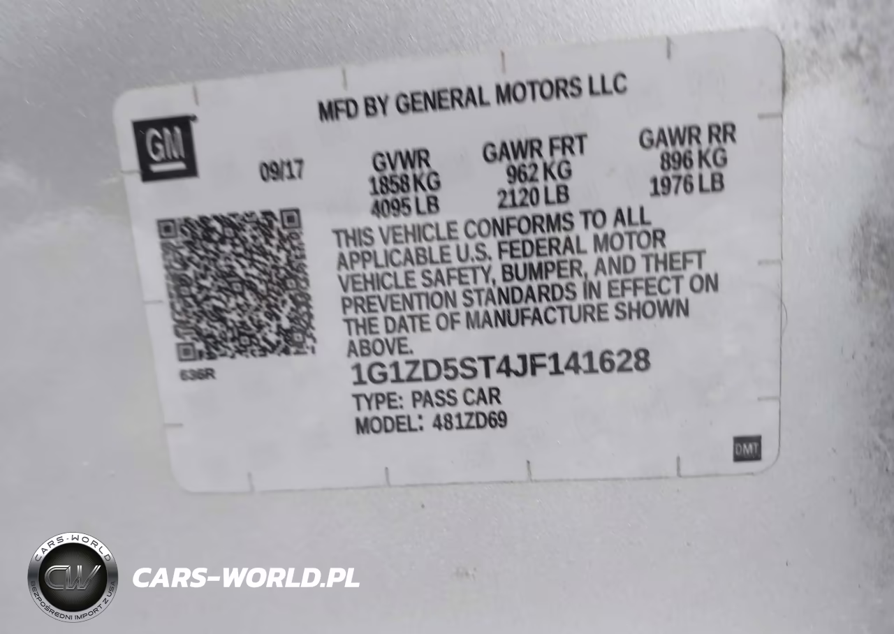 2018 Chevrolet Malibu Lt VIN:1G1ZD5ST4JF141628 - 9
