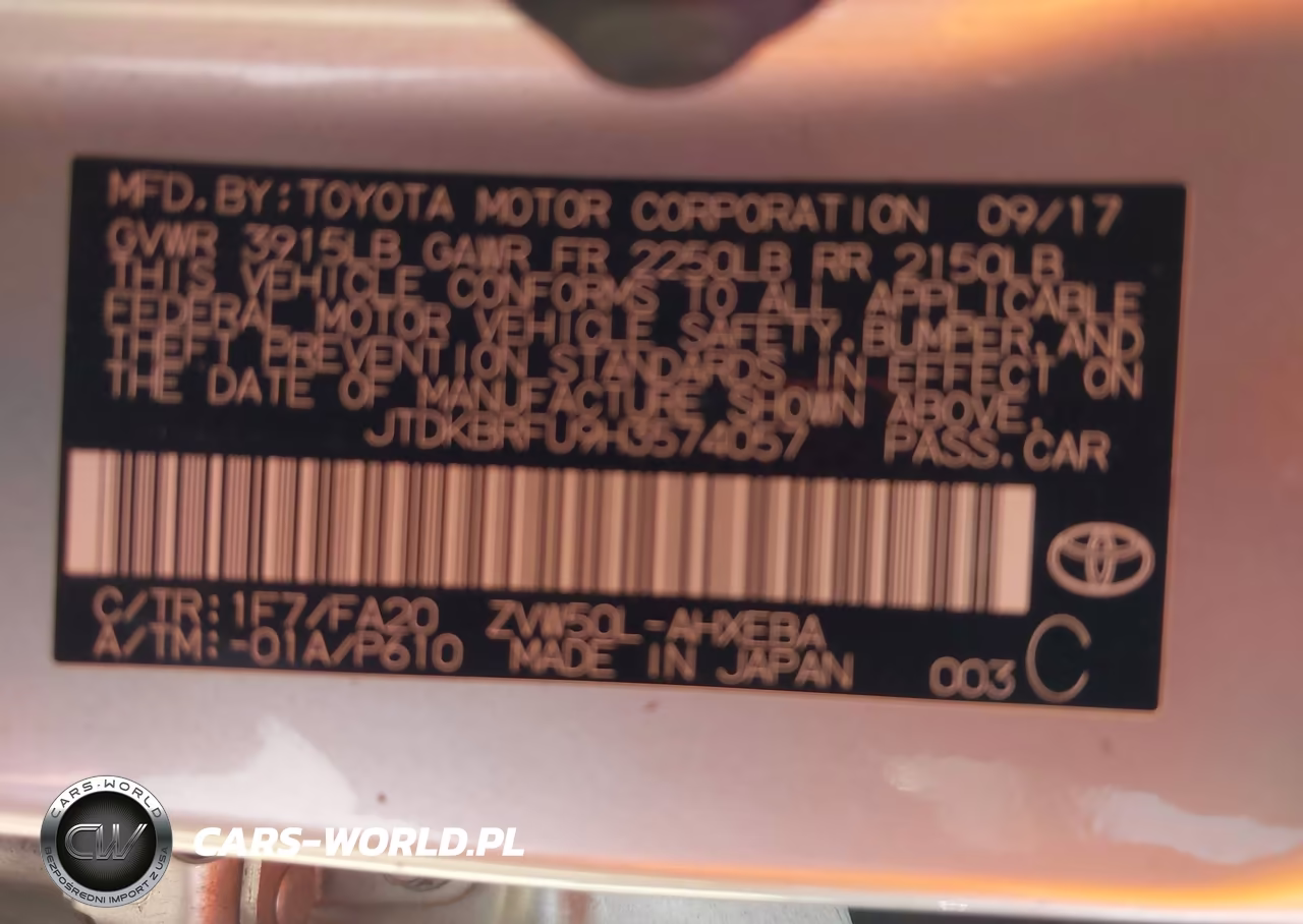 2017 Toyota Prius Two VIN:JTDKBRFU9H3574057 - 9