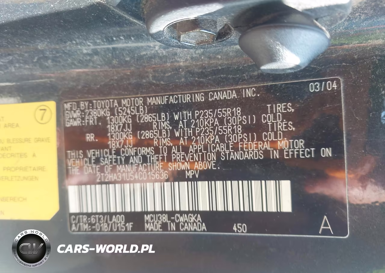 2004 Lexus Rx 330 VIN:2T2HA31U54C015636 - 9