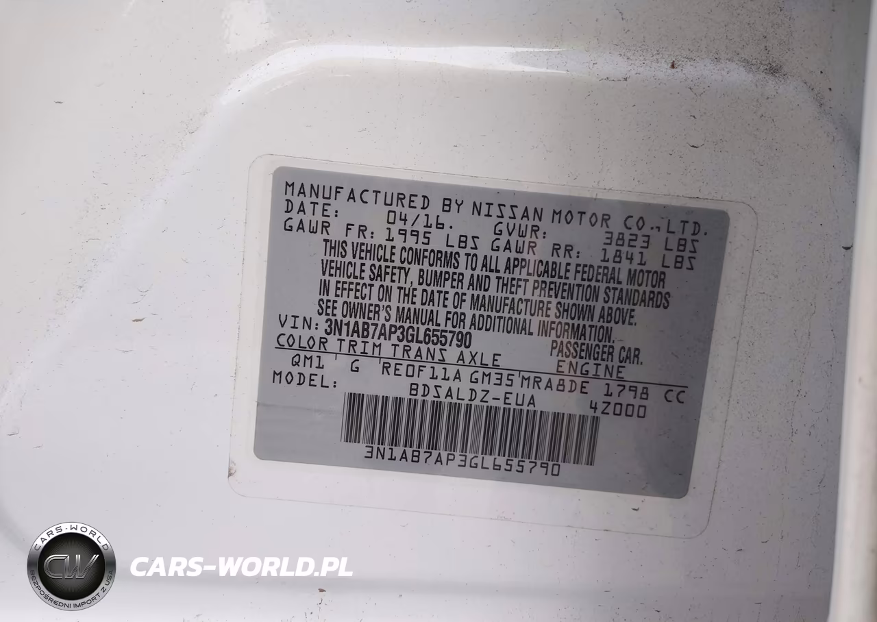 2016 Nissan Sentra Fe+ S-S-Sl-Sr-Sv VIN:3N1AB7AP3GL655790 - 9