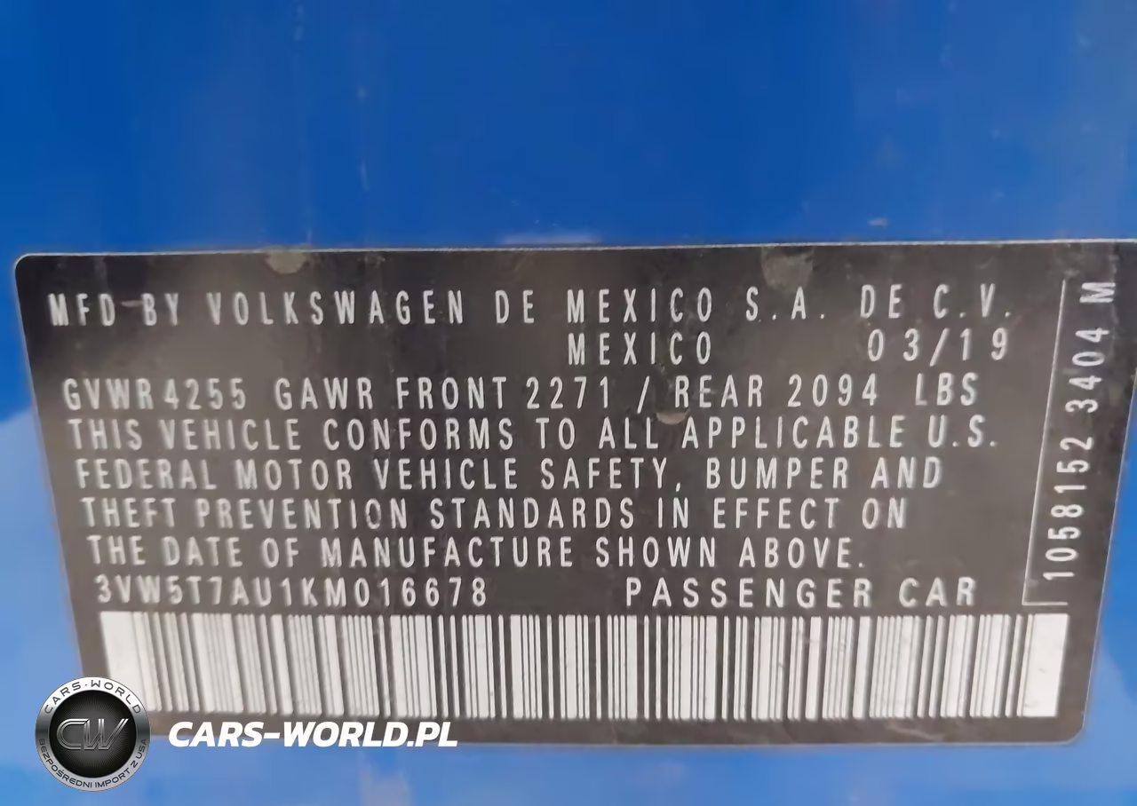 2019 Volkswagen Golf Gti 2.0T Autobahn-2.0T Rabbit Edition-2.0T S-2.0T Se VIN:3VW5T7AU1KM016678 - 9