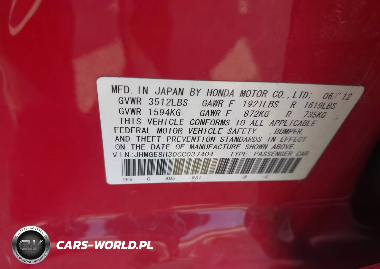 2012 Honda Fit VIN:JHMGE8H30CC037404 - 9