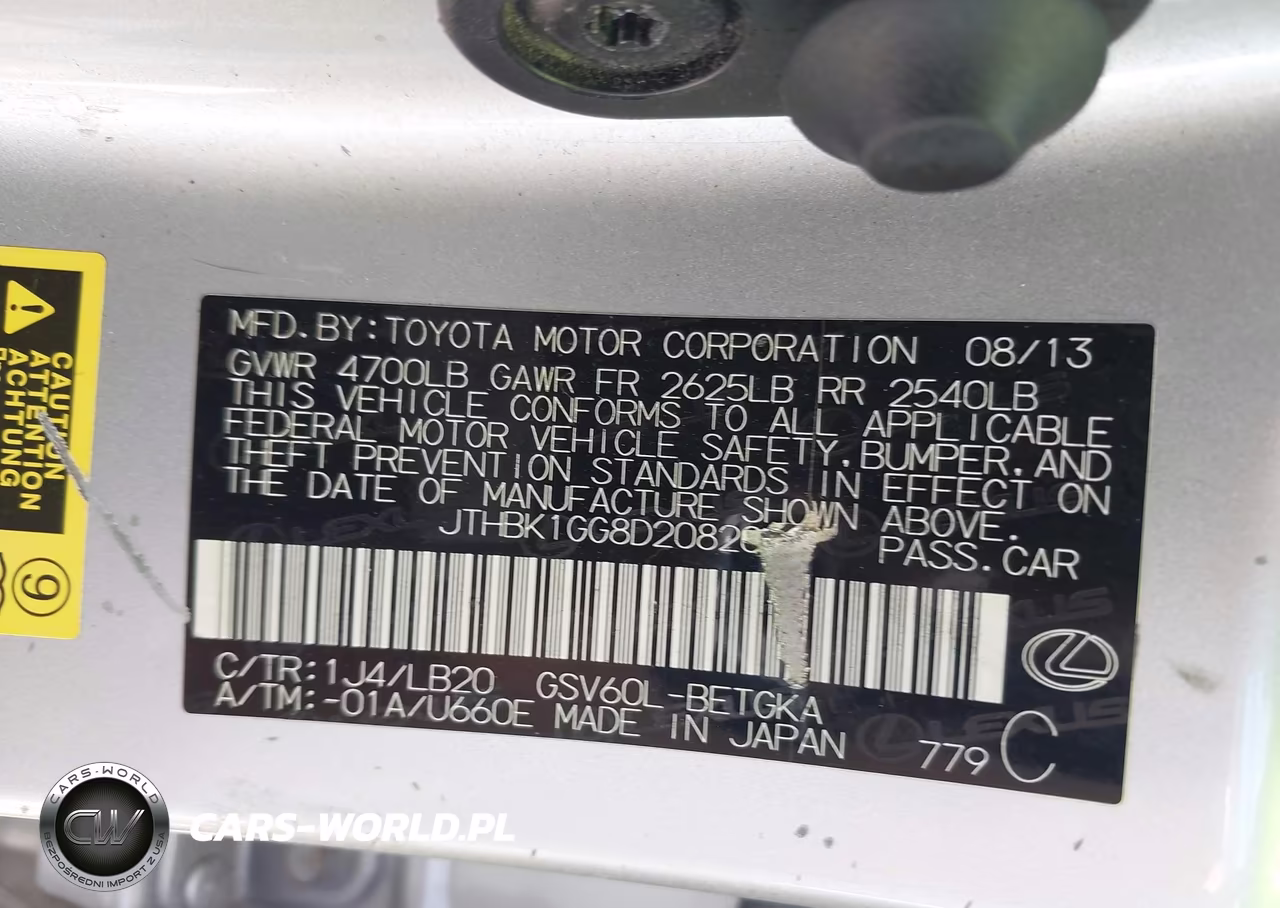2013 Lexus Es 350 VIN:JTHBK1GG8D2082094 - 9