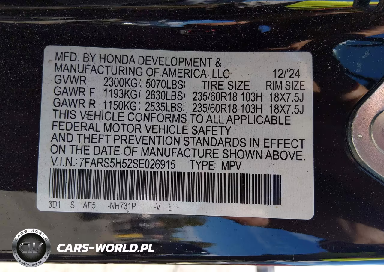 2025 Honda Cr-V Hybrid Sport VIN:7FARS5H52SE026915 - 9
