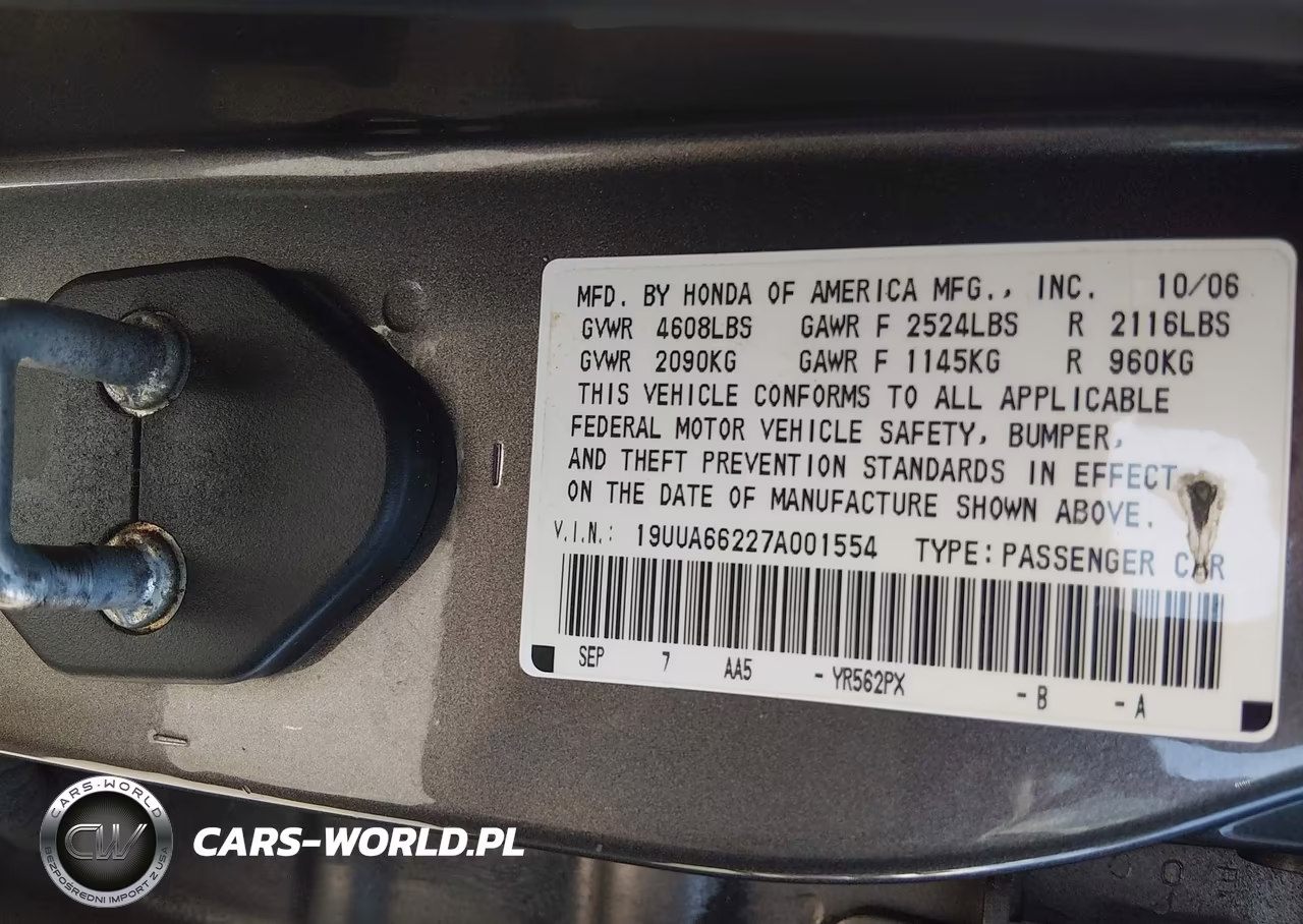 2007 Acura Tl 3.2 VIN:19UUA66227A001554 - 9