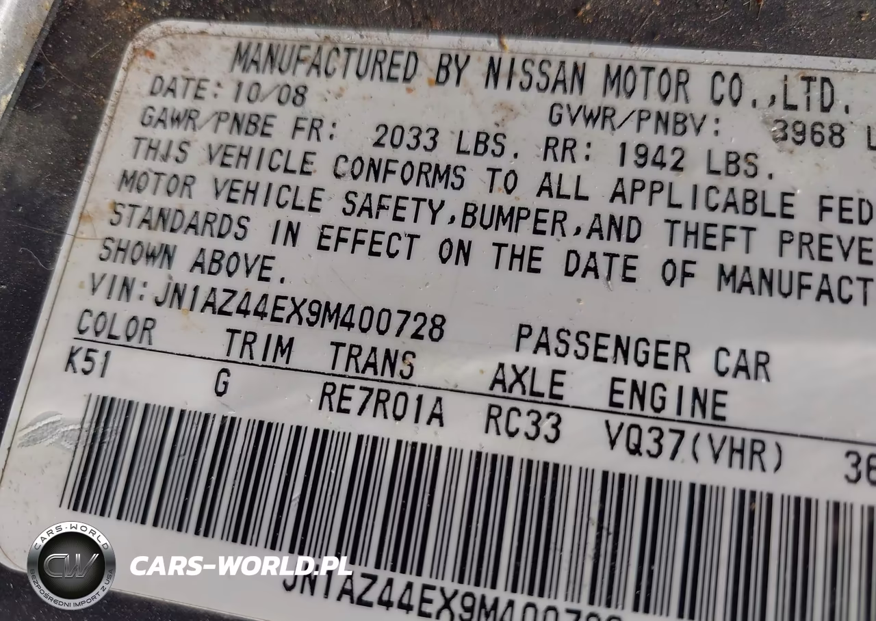 2009 Nissan 370Z Touring VIN:JN1AZ44EX9M400728 - 9