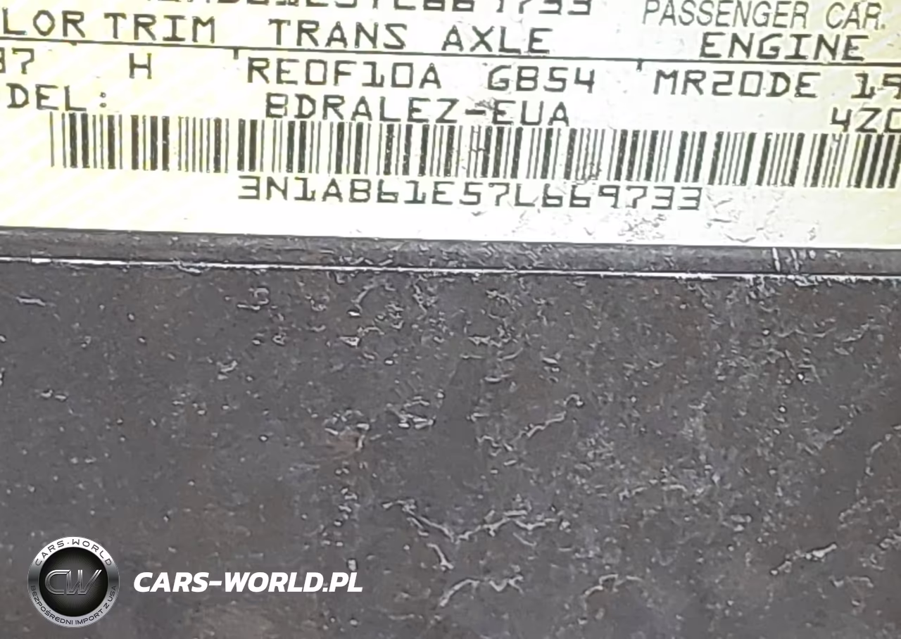 2007 Nissan Sentra 2.0S VIN:3N1AB61E57L669733 - 9