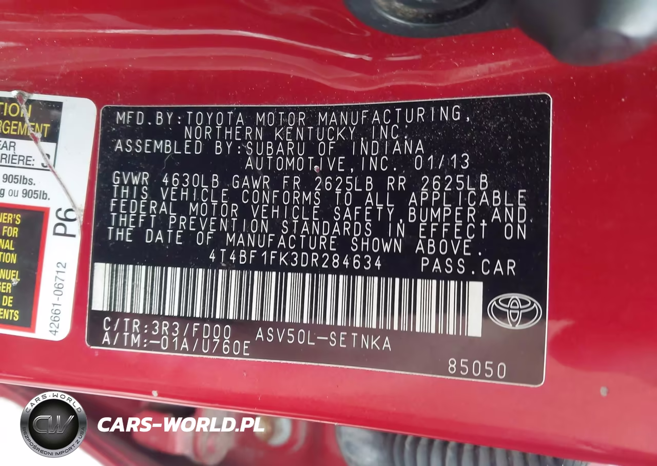 2013 Toyota Camry Le VIN:4T4BF1FK3DR284634 - 9
