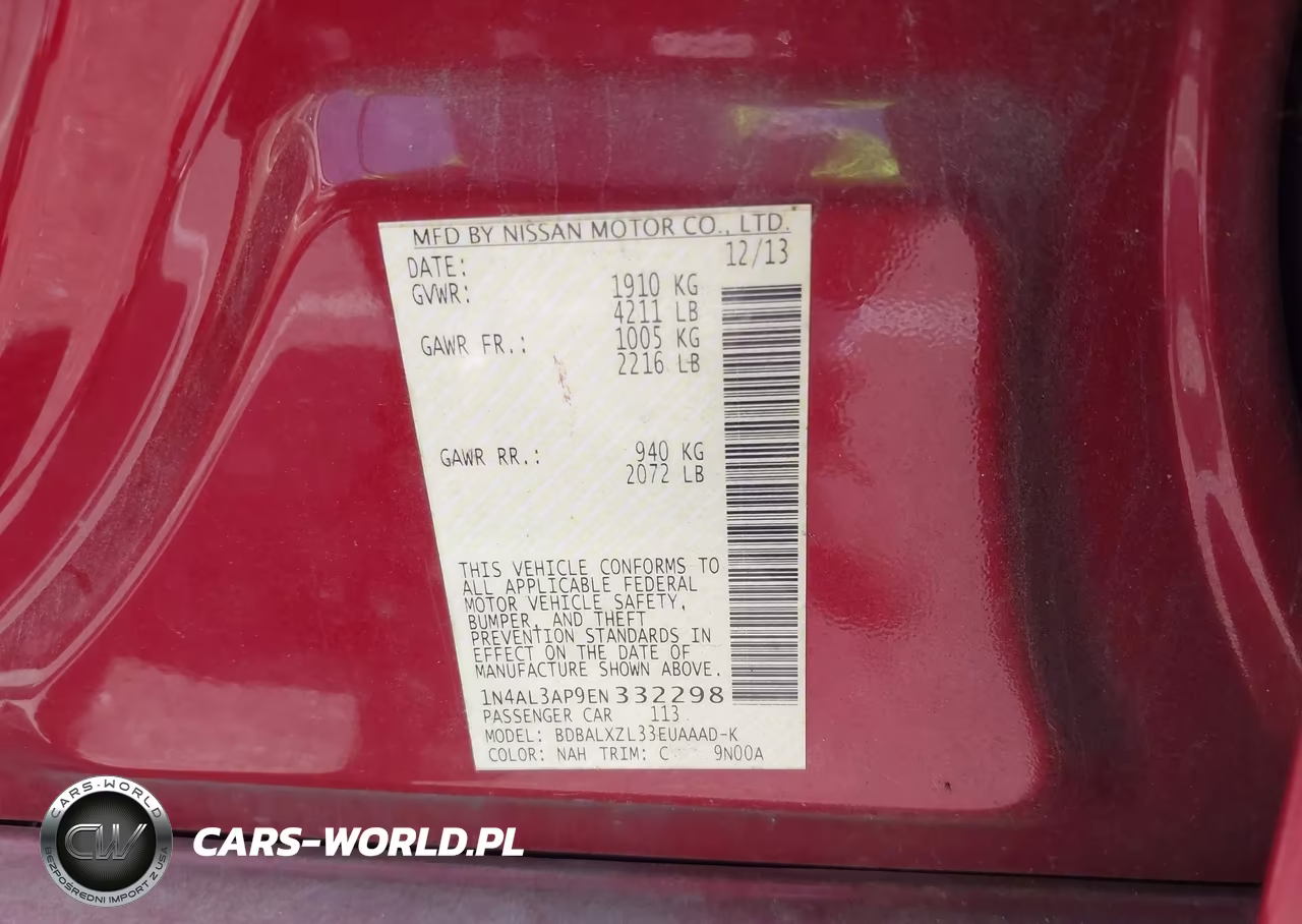 2014 Nissan Altima 2.5 Sl VIN:1N4AL3AP9EN332298 - 9