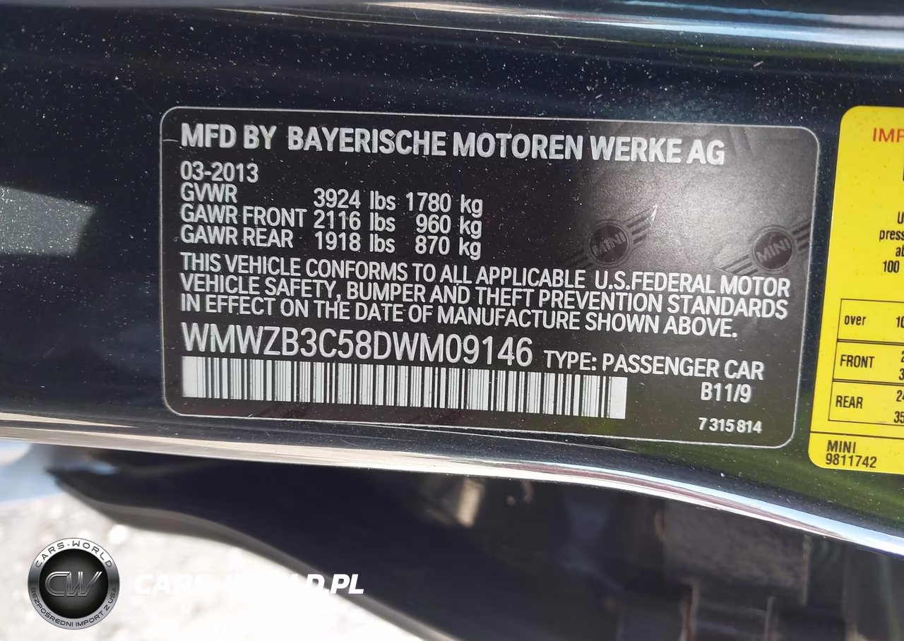 2013 Mini Countryman Cooper VIN:WMWZB3C58DWM09146 - 9