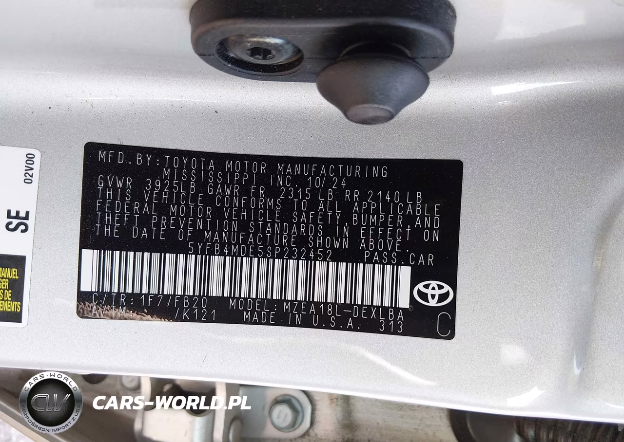 2025 Toyota Corolla Le VIN:5YFB4MDE5SP232452 - 9