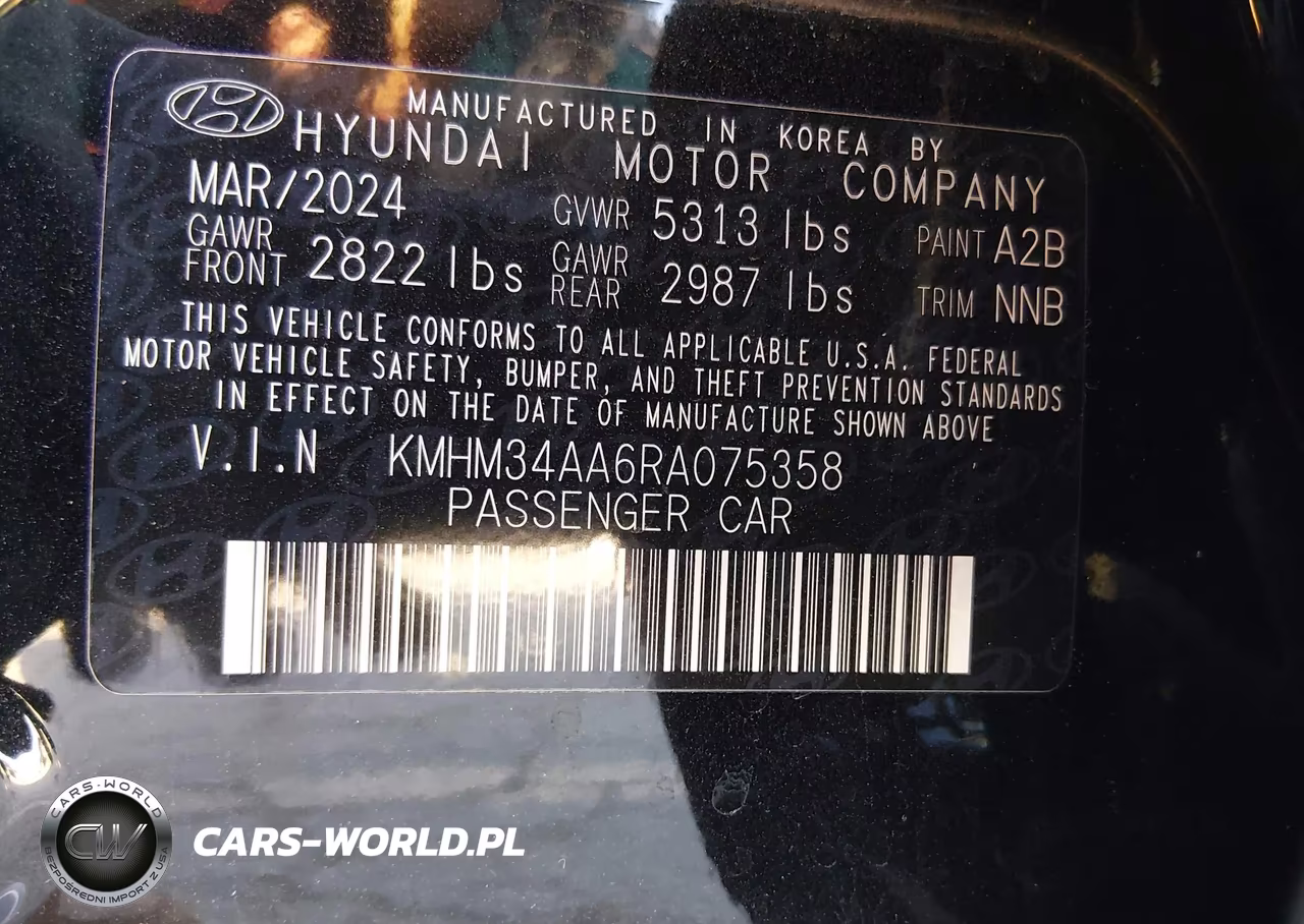 2024 Hyundai Ioniq 6 Sel VIN:KMHM34AA6RA075358 - 9