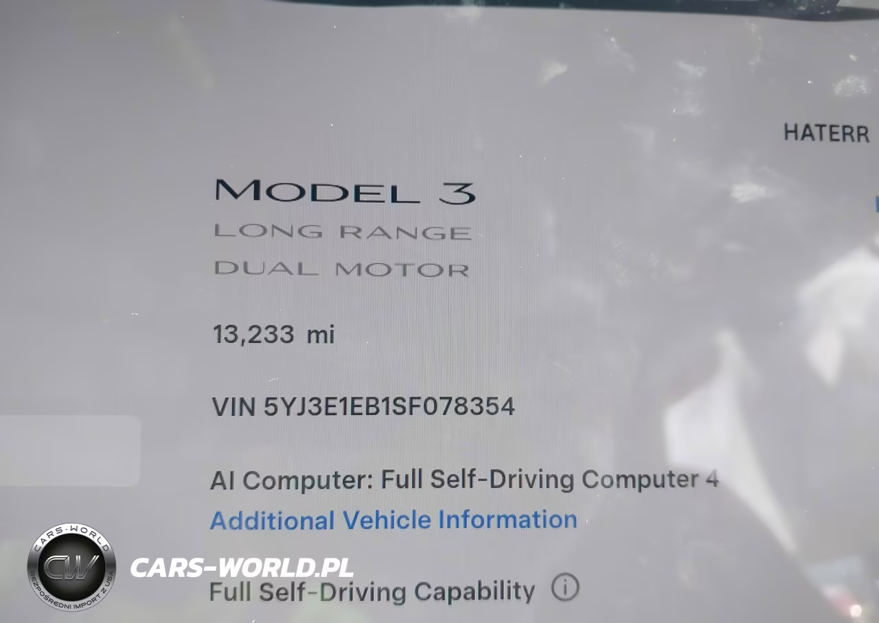 2025 Tesla Model 3 Long Range All-Wheel Drive VIN:5YJ3E1EB1SF078354 - 14