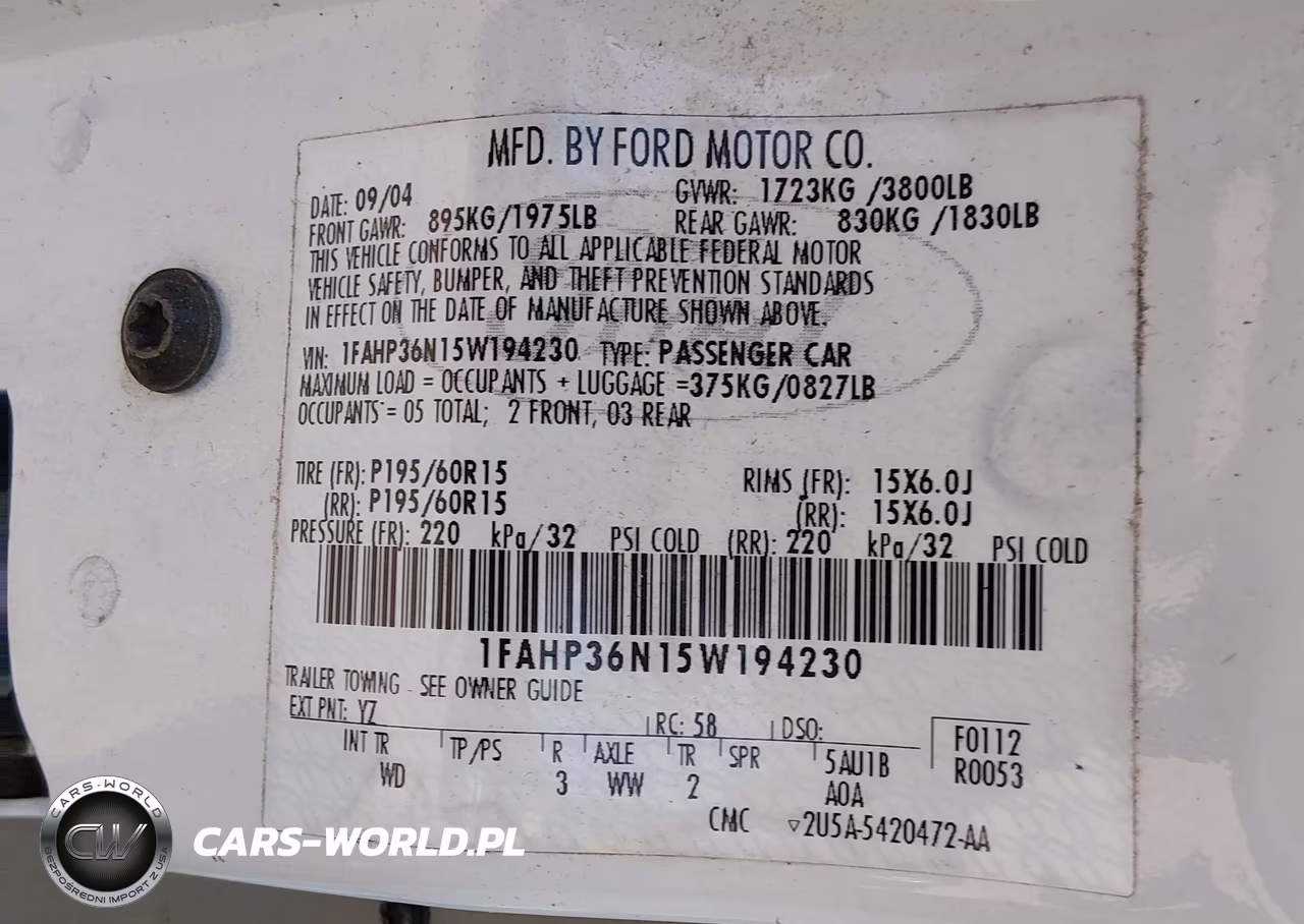 2005 Ford Focus Zxw VIN:1FAHP36N15W194230 - 9