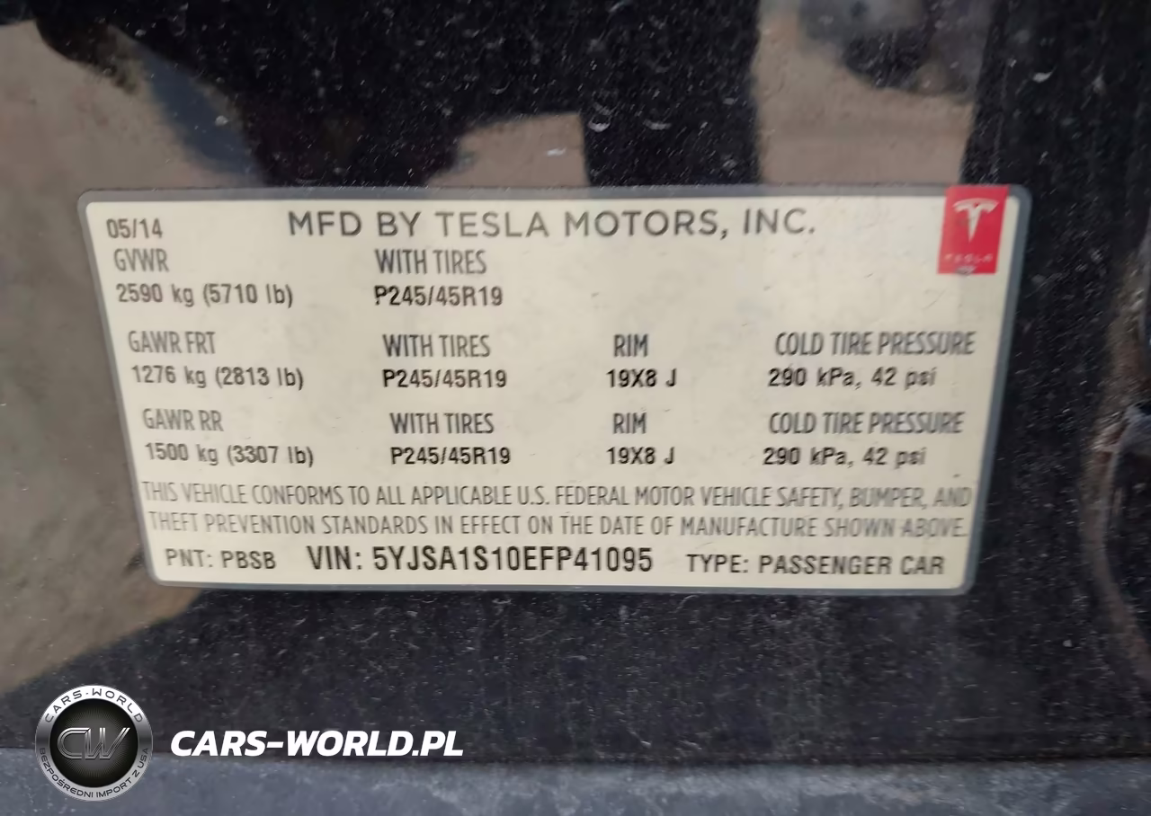 2014 Tesla Model S VIN:5YJSA1S10EFP41095 - 9