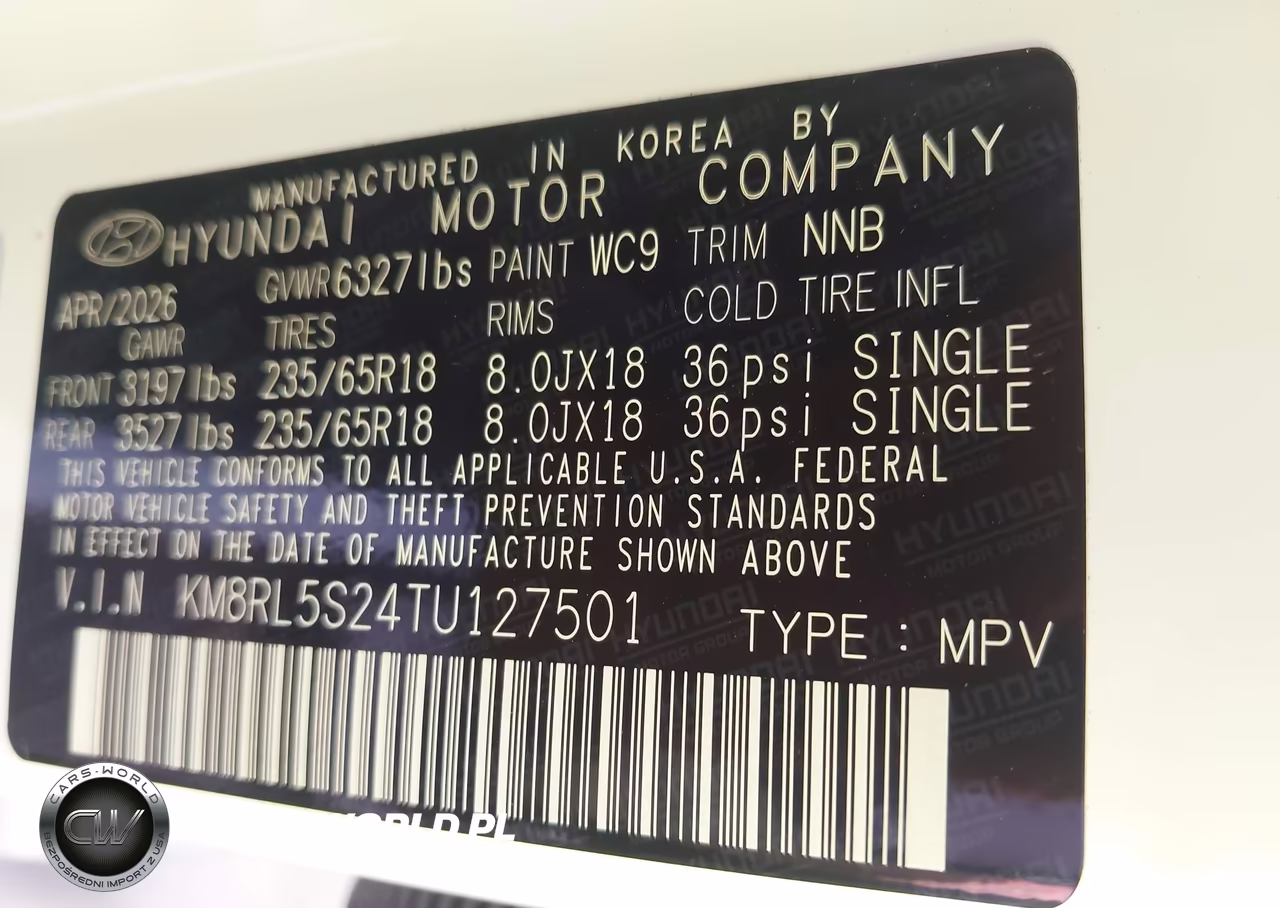2026 Hyundai Palisade Sel 7P VIN:KM8RL5S24TU127501 - 9