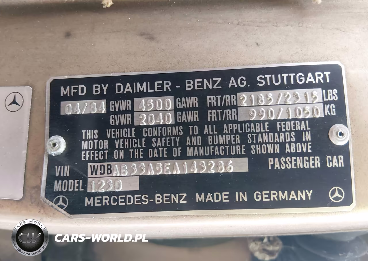 1984 Mercedes-Benz 300 Dt VIN:WDBAB33A5EA143286 - 9