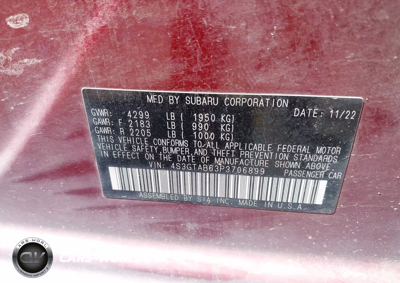 2023 Subaru Impreza Base 5-Door VIN:4S3GTAB63P3706899 - 9