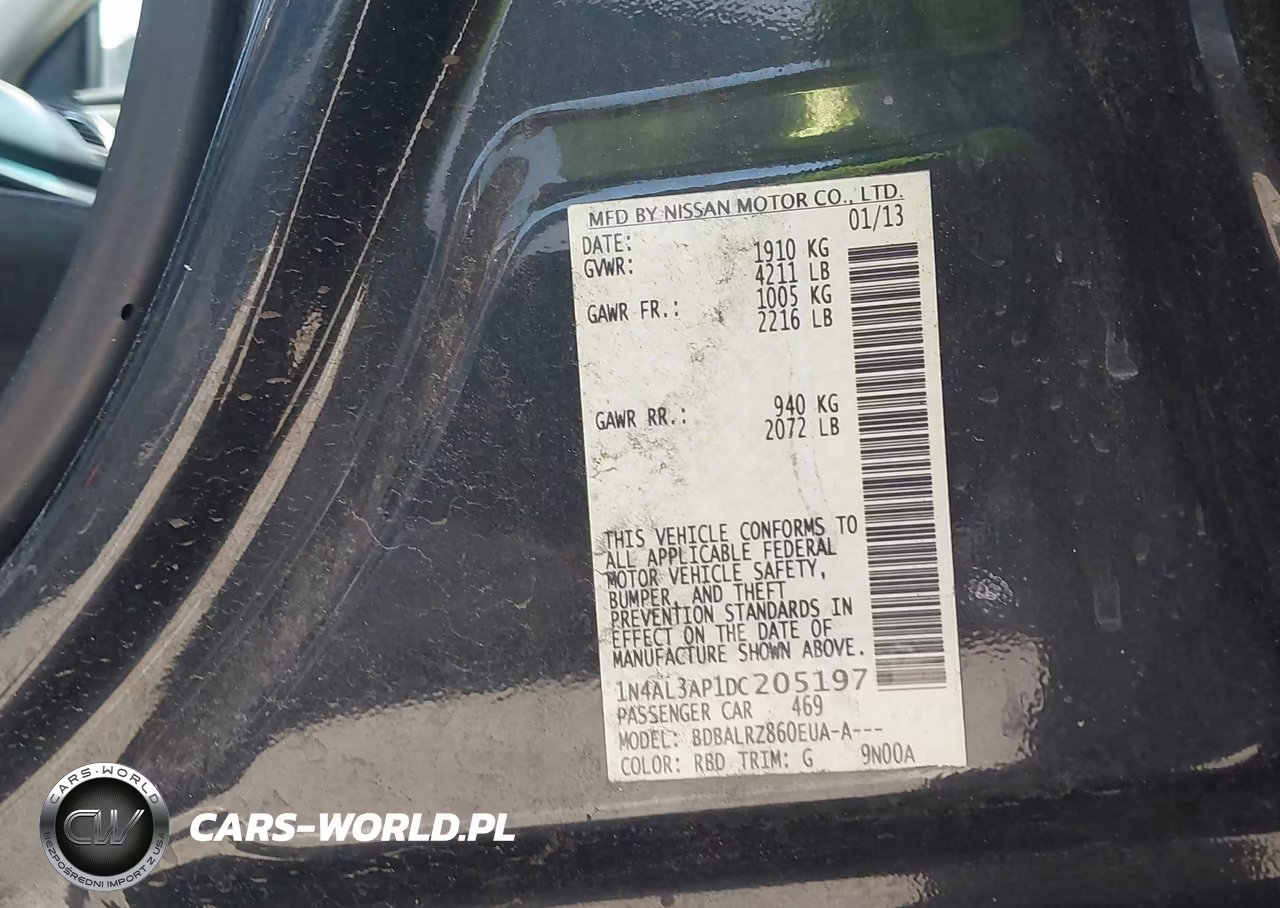 2013 Nissan Altima 2.5 S VIN:1N4AL3AP1DC205197 - 9