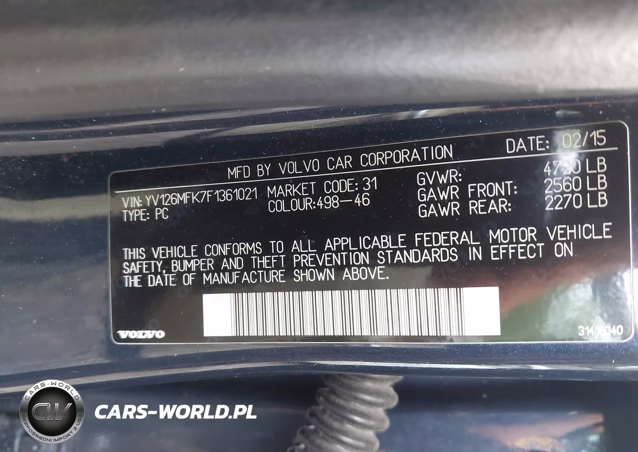 2015 Volvo S60 T5 Premier VIN:YV126MFK7F1361021 - 9