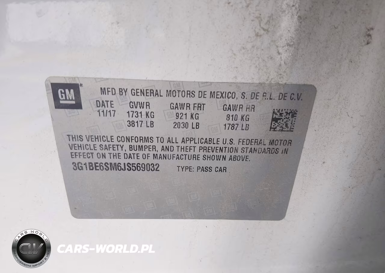 2018 Chevrolet Cruze Lt Auto VIN:3G1BE6SM6JS569032 - 9