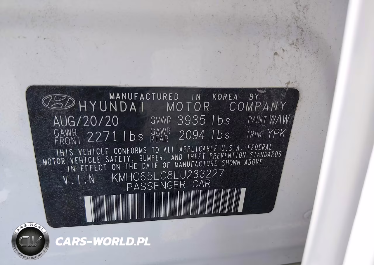 2020 Hyundai Ioniq Hybrid Blue VIN:KMHC65LC8LU233227 - 9