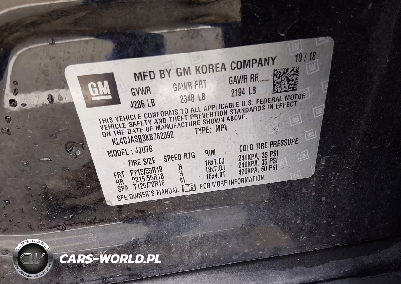 2019 Buick Encore Fwd Preferred VIN:KL4CJASB3KB762092 - 9