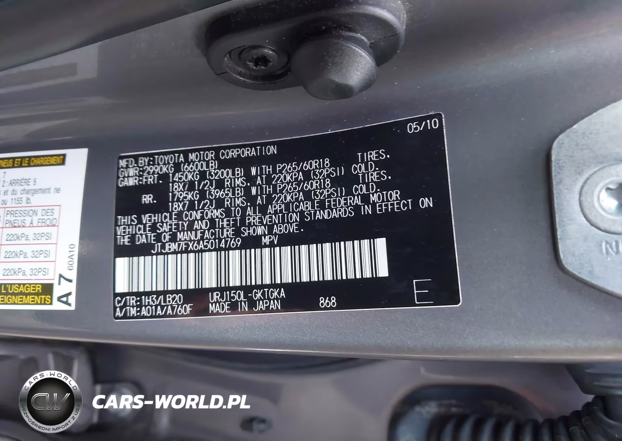 2010 Lexus Gx 460 VIN:JTJBM7FX6A5014769 - 9