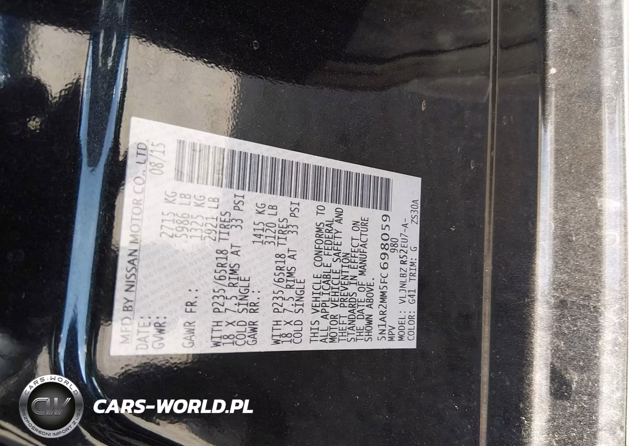 2015 Nissan Pathfinder S VIN:5N1AR2MM5FC698059 - 9